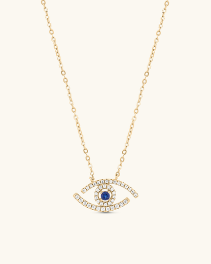 Evil Eye Sapphire Necklace