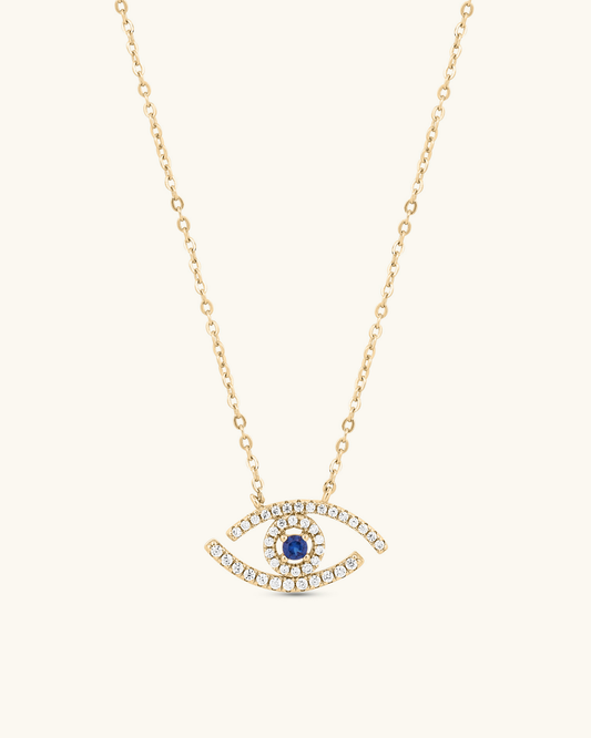 Evil Eye Sapphire Necklace