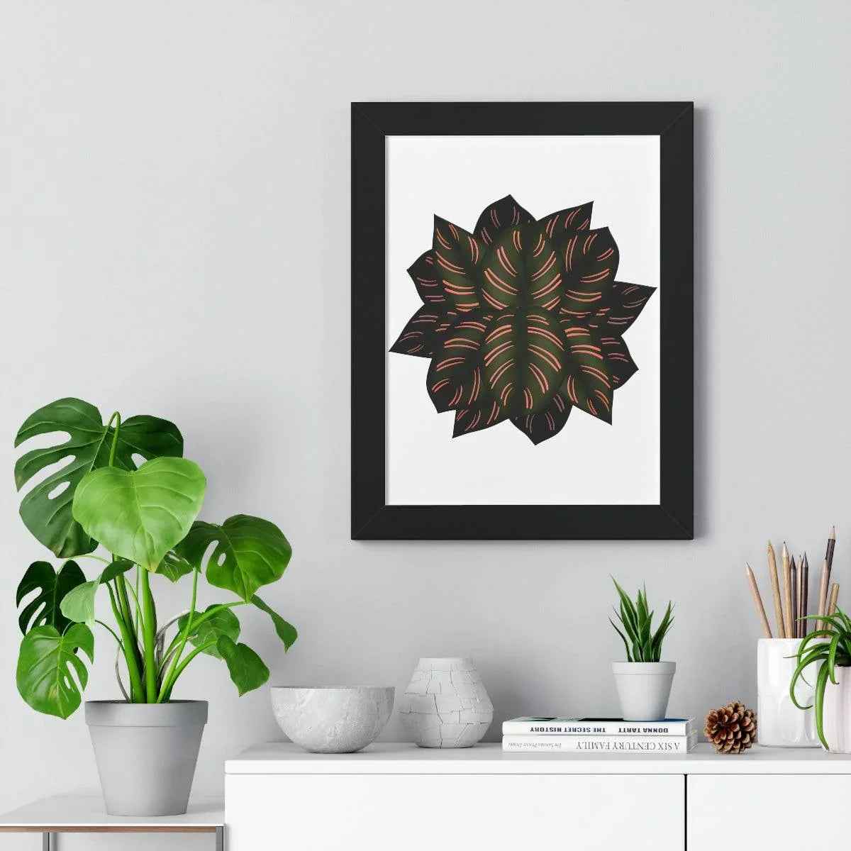 Calathea Pinstripe Framed Print – Botanical Wall Art