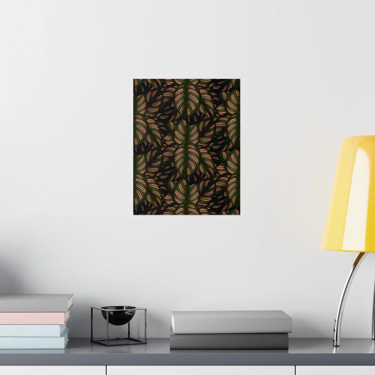 Calathea Pinstripe Botanical Print – Unframed Wall Art