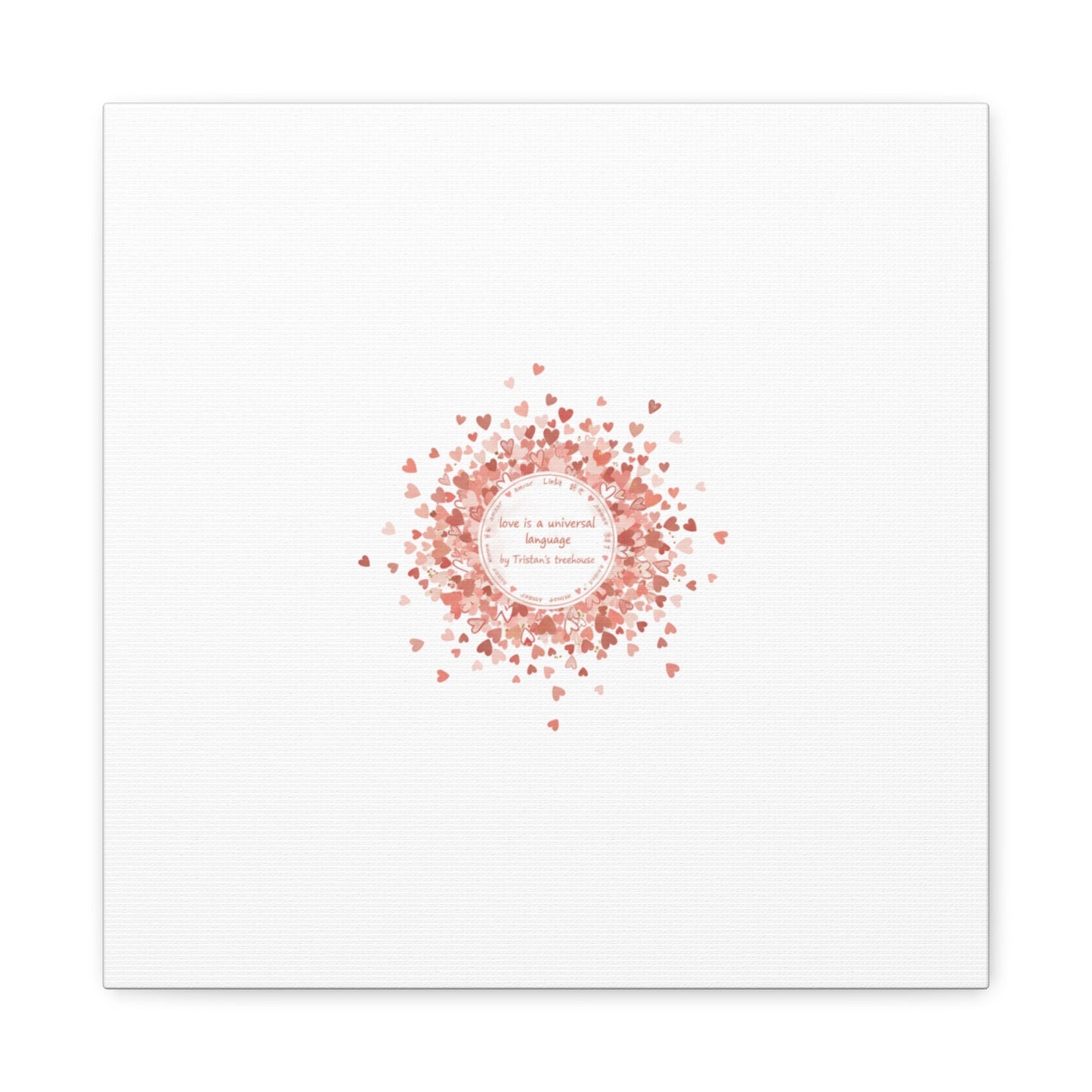 Tiny Heart Confetti Canvas | Matte Stretched Wall Art