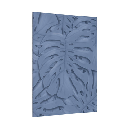 Blue Monstera Canvas Print – Botanical Wall Art
