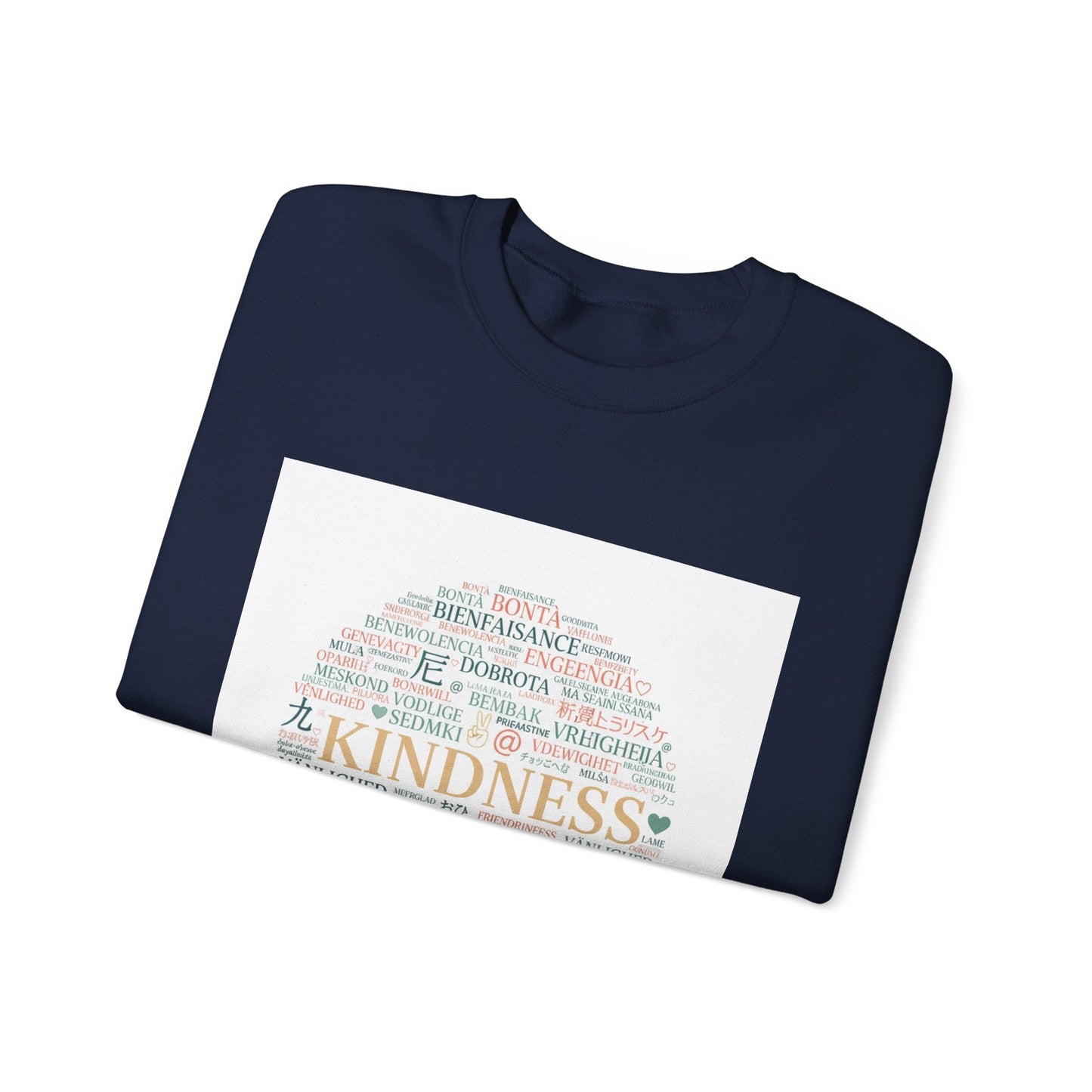 Kindness word circle Sweatshirt | Fresh-Start minimalism, reset mode apparel
