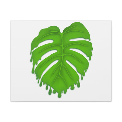 Melting Monstera Canvas Print – Botanical Wall Art