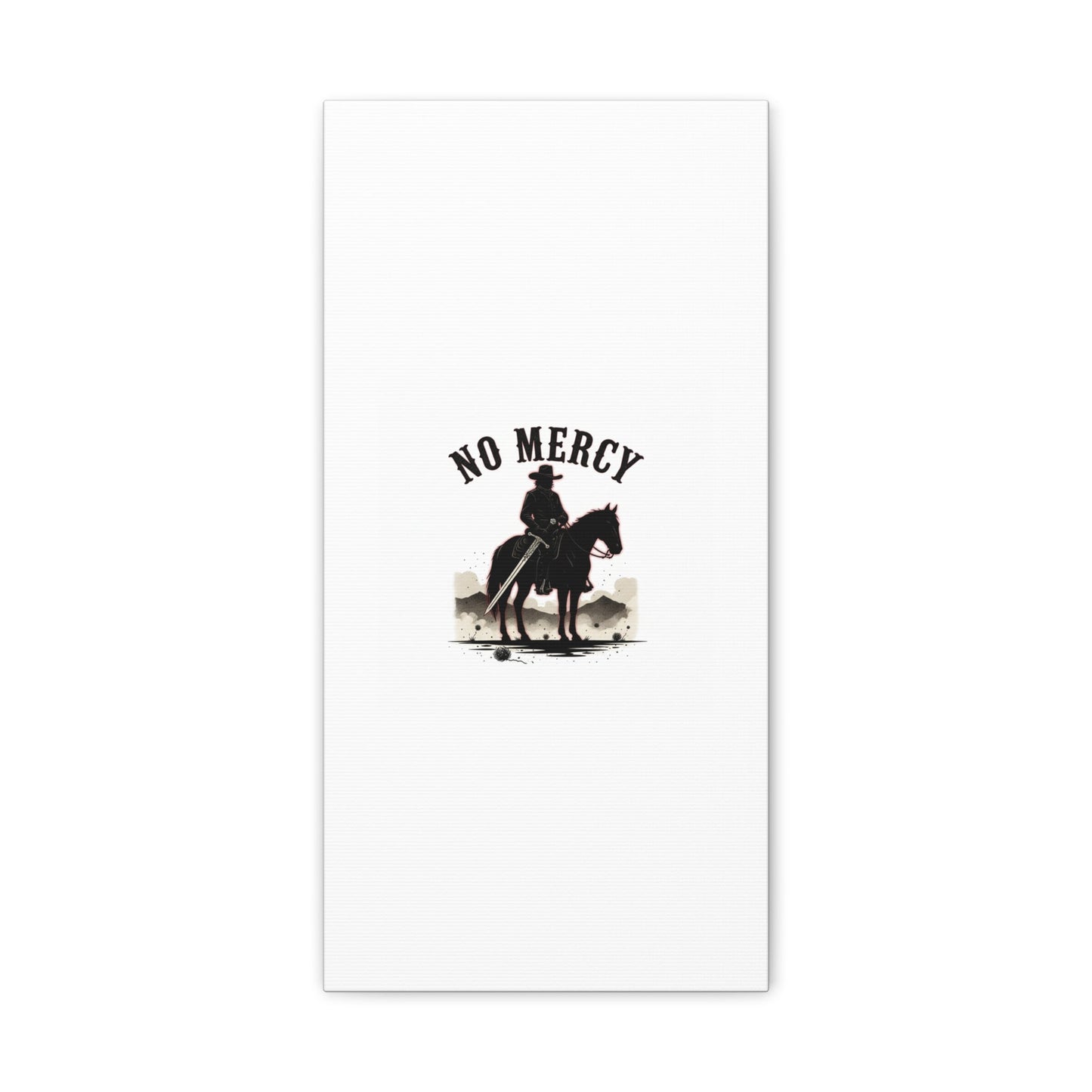 No Mercy Cowboy Skull Canvas | western skull art, gothic Americana