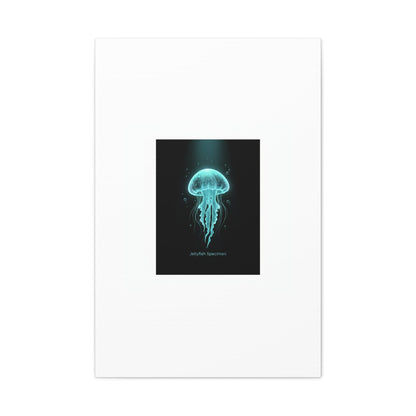 Bioluminescent Jellyfish Art Canvas | Deep Sea Aesthetic, Neon Glow