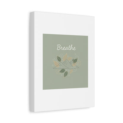 Breathe Mountain Line Canvas | Nature Symbols, Minimal Forest Wall Art