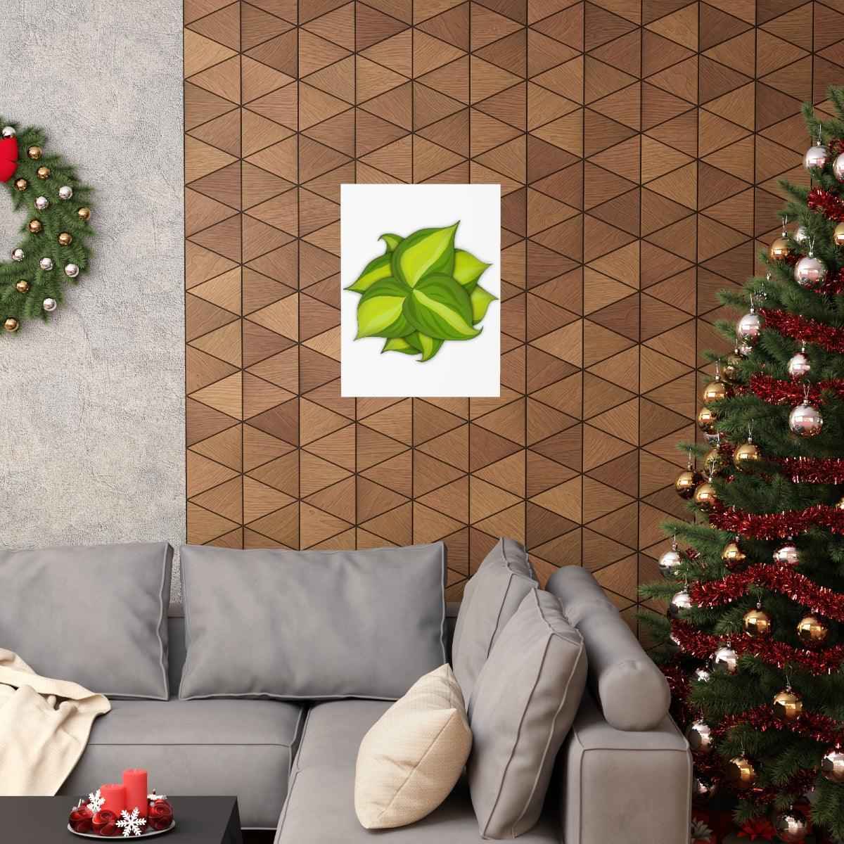 Philodendron Brasil Botanical Print – Unframed Wall Art