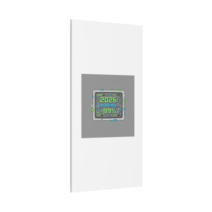 2026 Loading 99% Canvas | NYE countdown, retro system interface