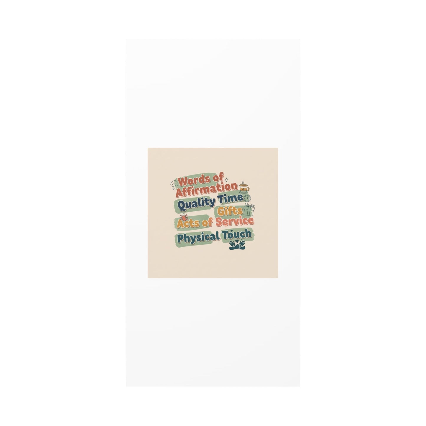 Love Languages List Matte Canvas Wall Art | love language meme, relationship humor