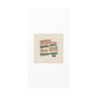 Love Languages List Matte Canvas Wall Art | love language meme, relationship humor