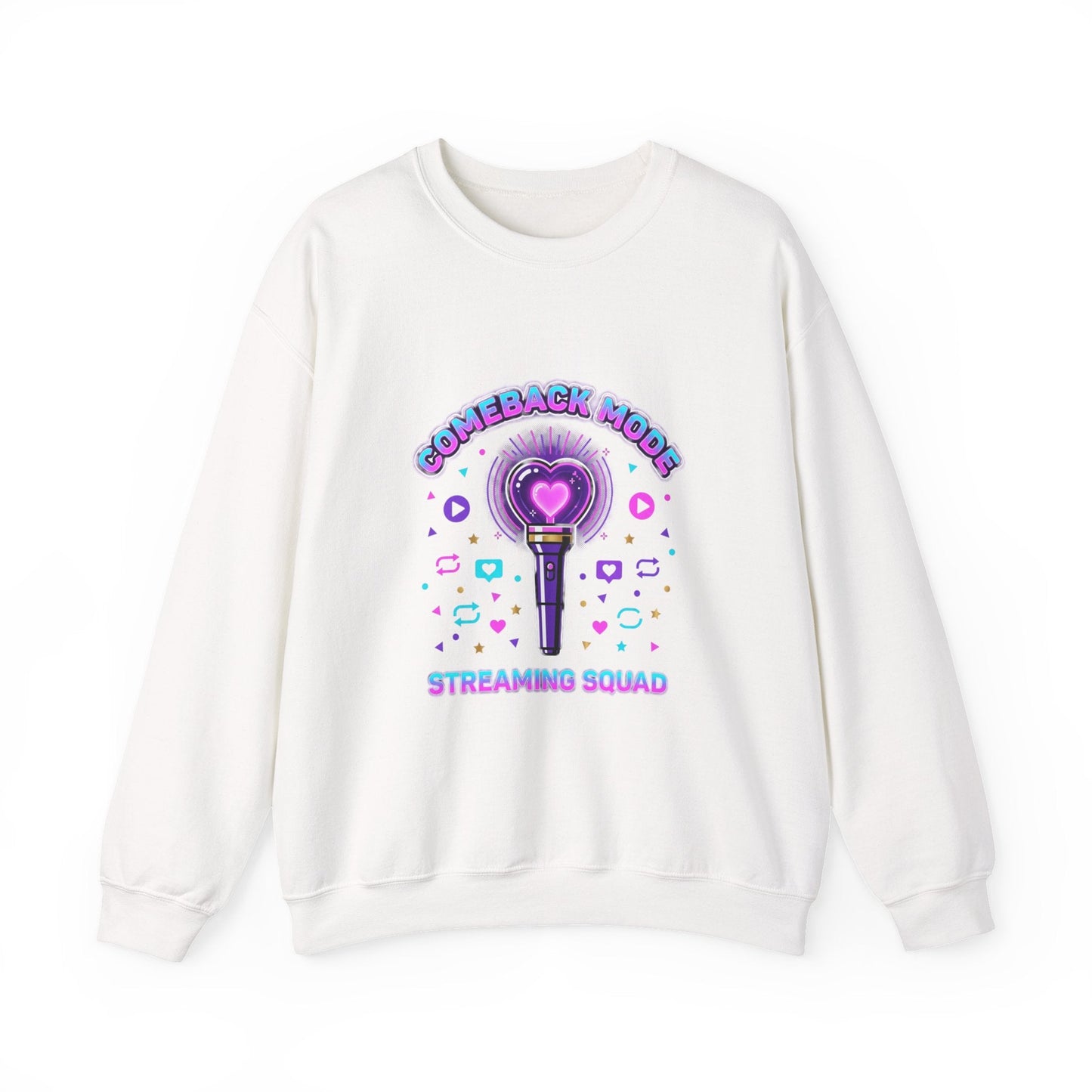 Comeback Mode Streaming Squad Crewneck, K-pop Comeback, Lightstick Fan Chant