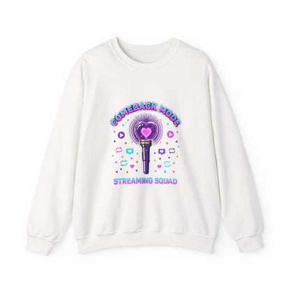 Comeback Mode Streaming Squad Crewneck, K-pop Comeback, Lightstick Fan Chant