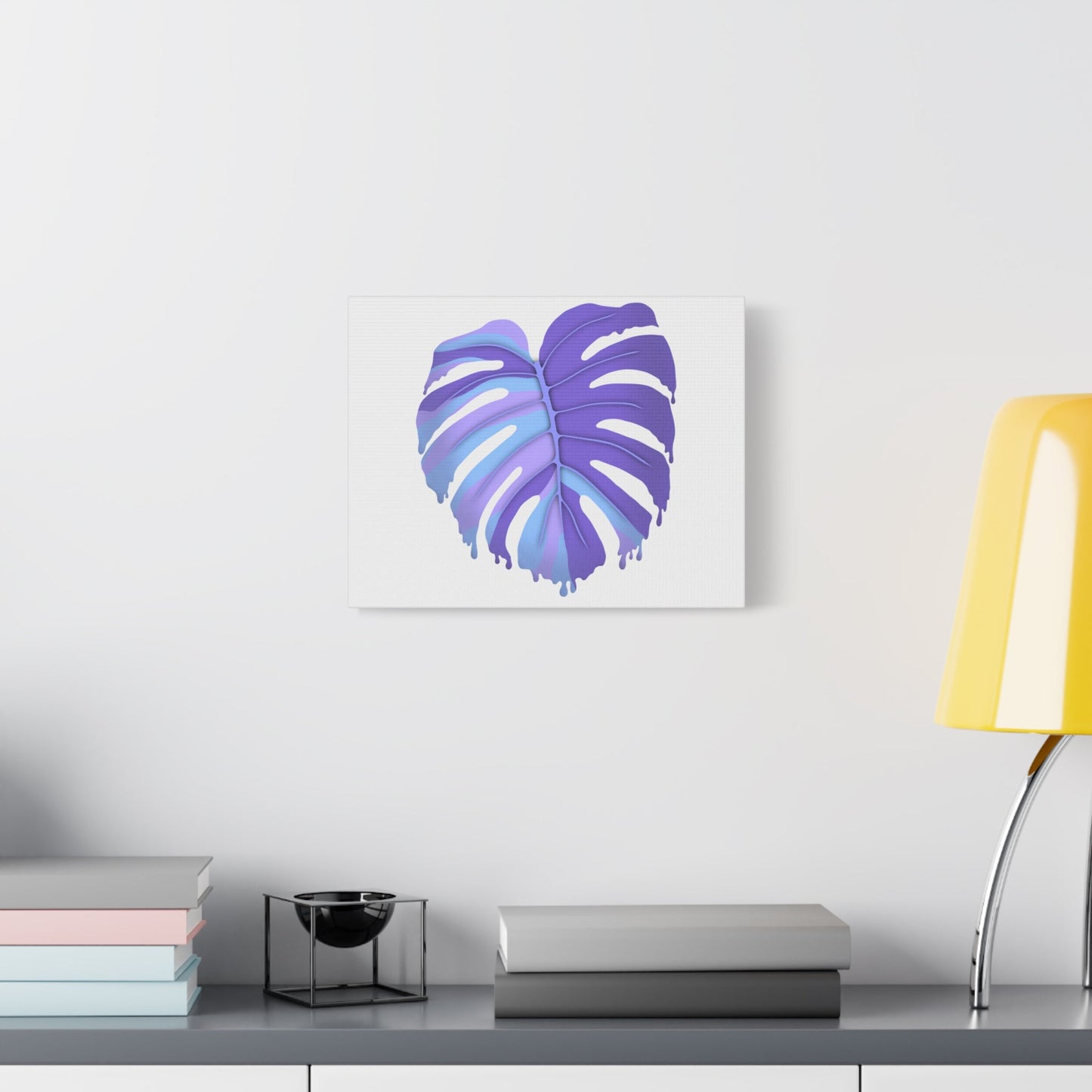 Purple Monstera Canvas Print – Botanical Wall Art
