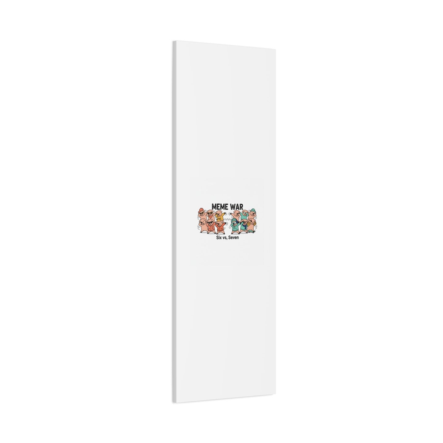 Meme War: Six vs. Seven Canvas Wall Art