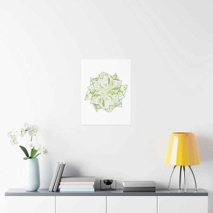 Snow Queen Pothos Botanical Print – Unframed Wall Art