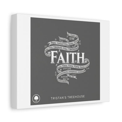 handwritten faith ribbon Canvas | sketch aesthetic, doodle design