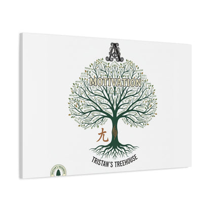 Handwritten Doodle Tree Canvas | Matte Stretched Wall Art
