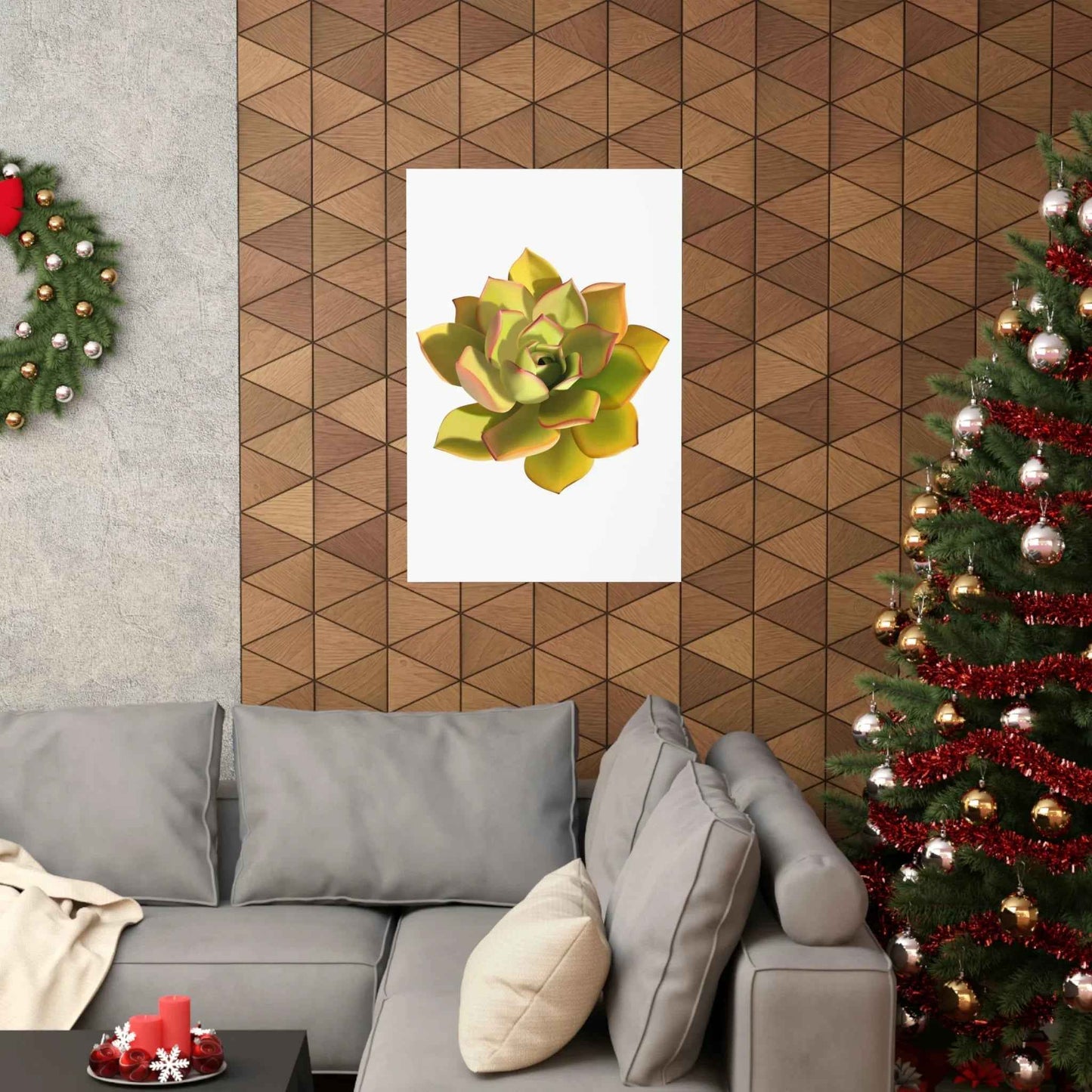 Noble Aeonium Succulent Botanical Print – Unframed Wall Art