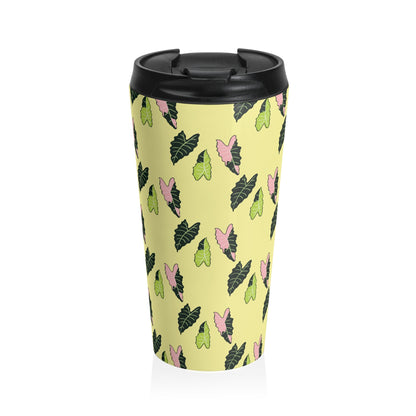 Alocasia Pattern 15 oz Vacuum Insulated Stainless Steel Travel Tumbler
