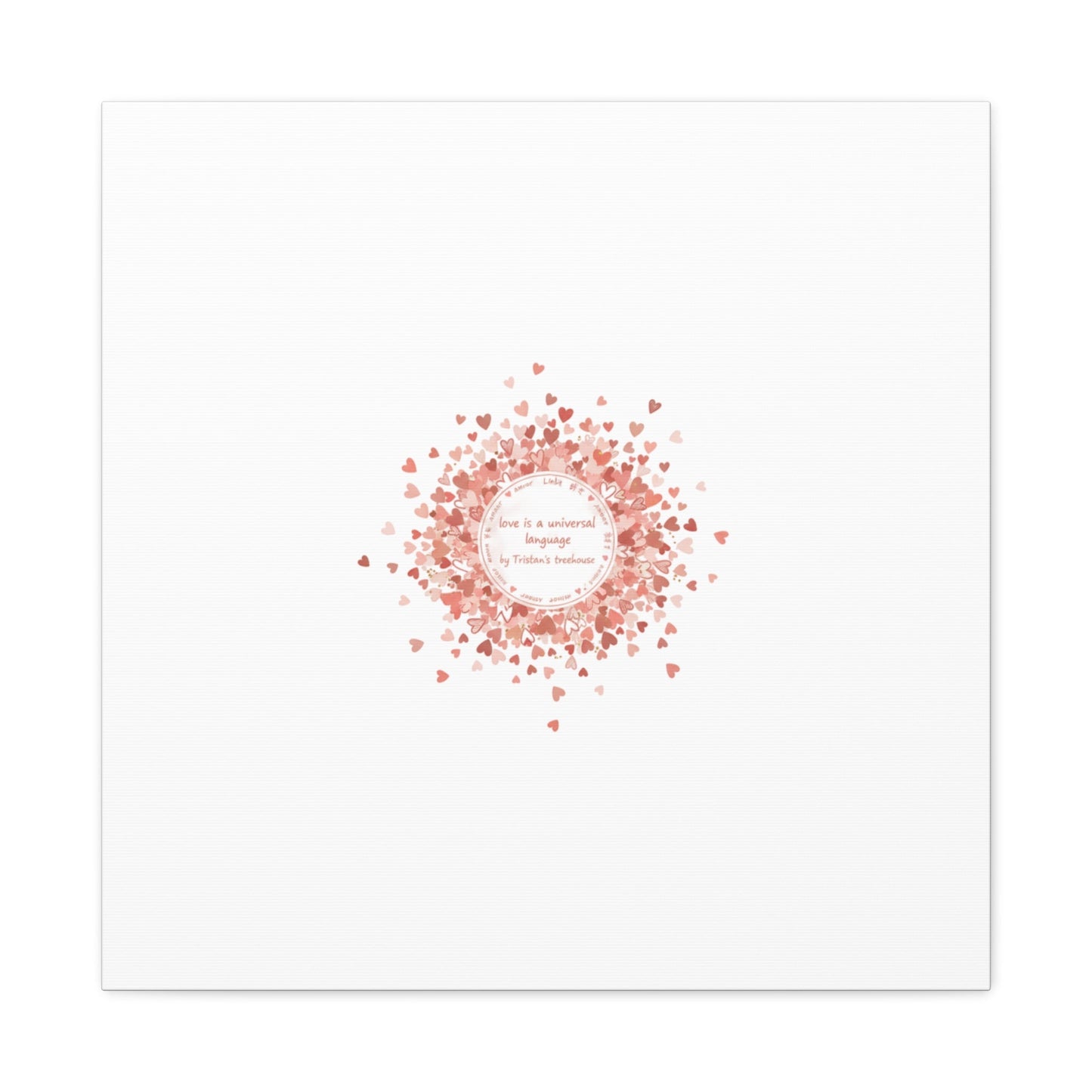 Tiny Heart Confetti Canvas | Matte Stretched Wall Art