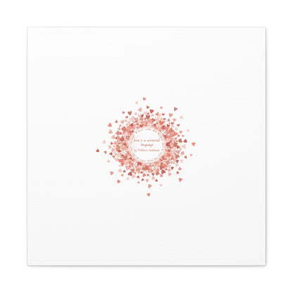 Tiny Heart Confetti Canvas | Matte Stretched Wall Art