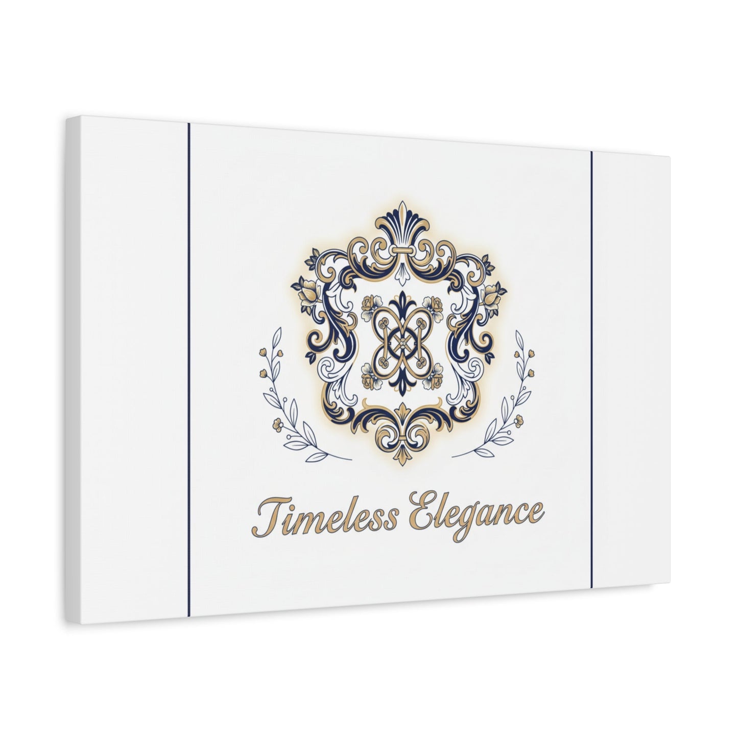 Ornate Brooch Emblem Canvas | Vintage Formalwear Accents, Baroque Print