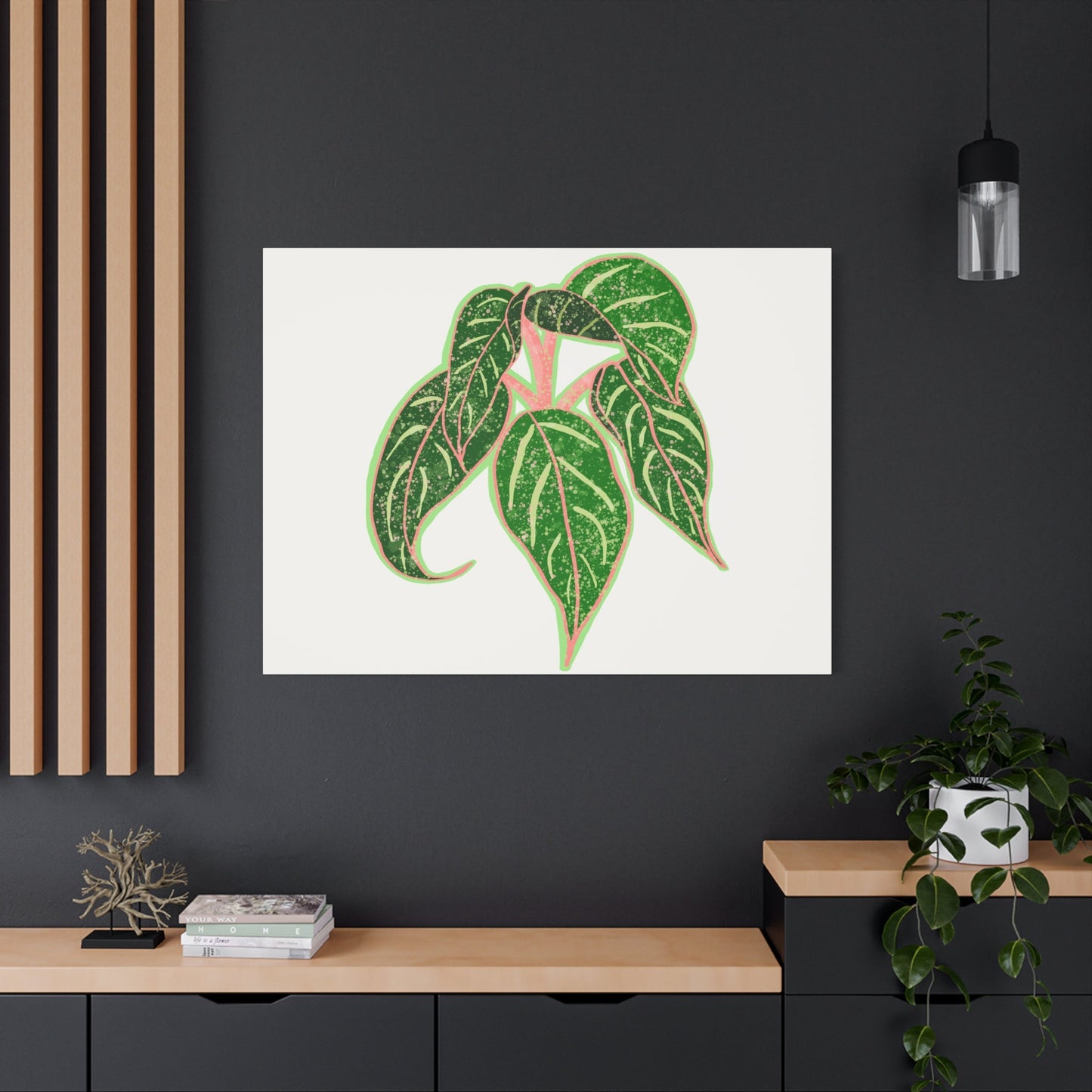 Aglaonema Sparkling Sarah Canvas Print – Botanical Wall Art