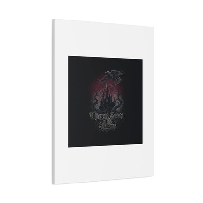 Whispered Secrets of the Shadows Castle Wall Art, Matte Canvas | Gothic Medieval Decor