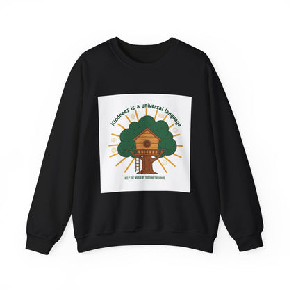 Kindness Treehouse Sweatshirt | eco humor, sustainable living