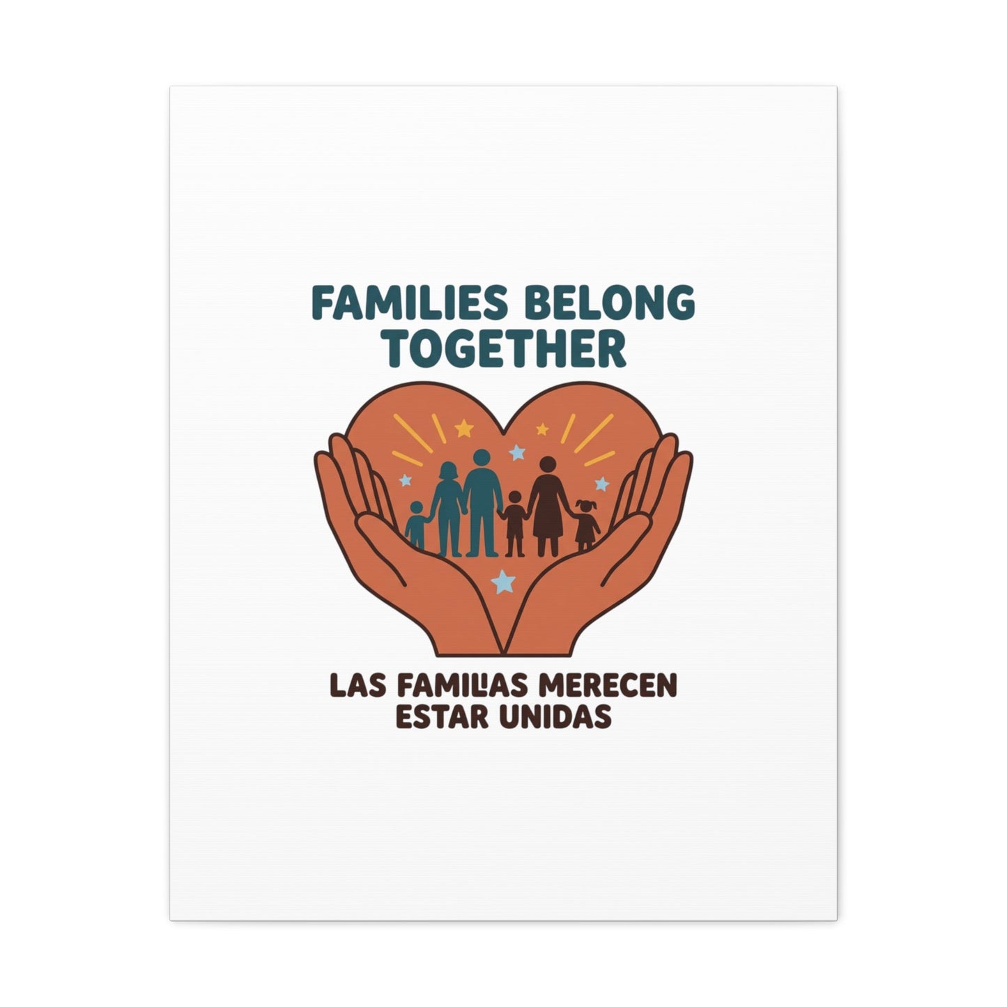 Families Belong Together Canvas | Family Unity, Bilingual Solidarity