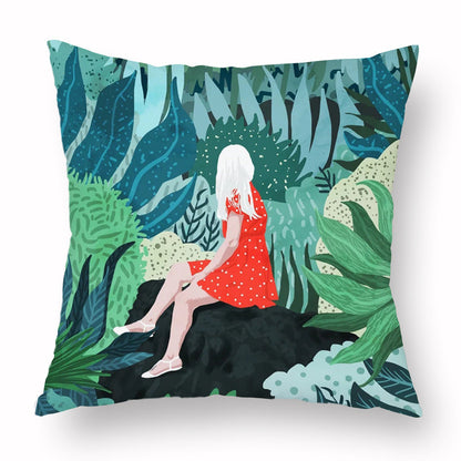 Home Fashion Simple Personality Printed Pillowcase
