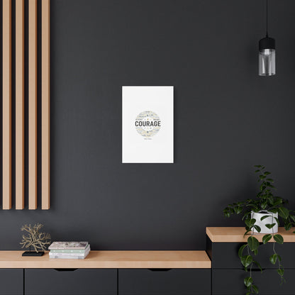 Courage Word Cloud Canvas | Fresh-Start Minimalism art print