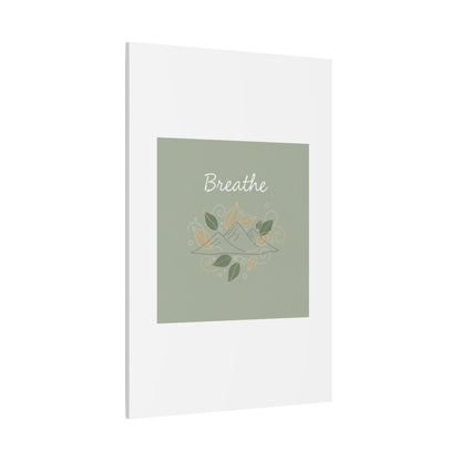 Breathe Mountain Line Canvas | Nature Symbols, Minimal Forest Wall Art