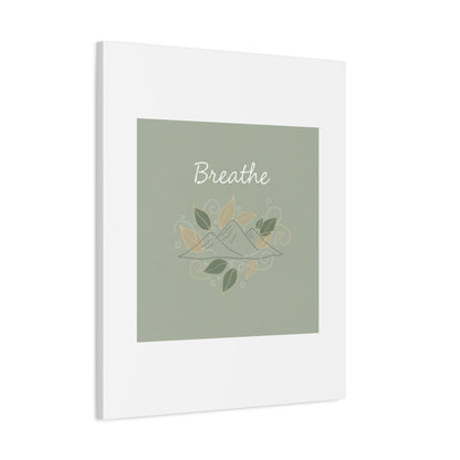 Breathe Mountain Line Canvas | Nature Symbols, Minimal Forest Wall Art