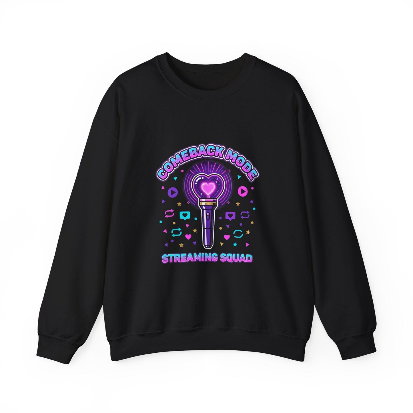 Comeback Mode Streaming Squad Crewneck, K-pop Comeback, Lightstick Fan Chant
