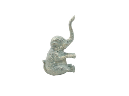 Antique Bronze Cast Iron Elephant Metal Door Stop 8""