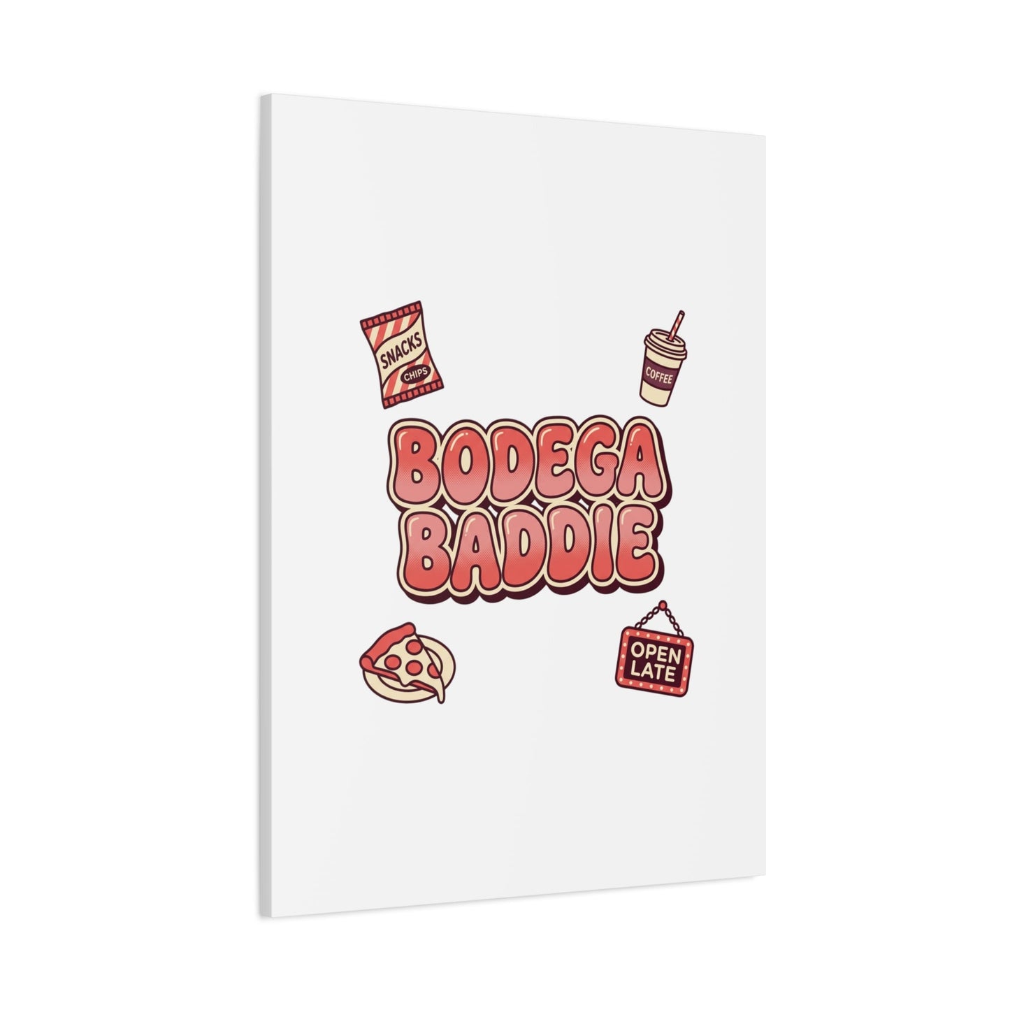 Bodega Baddie Matte Canvas, Stretched | NYC Y2K Corner Store Vibes