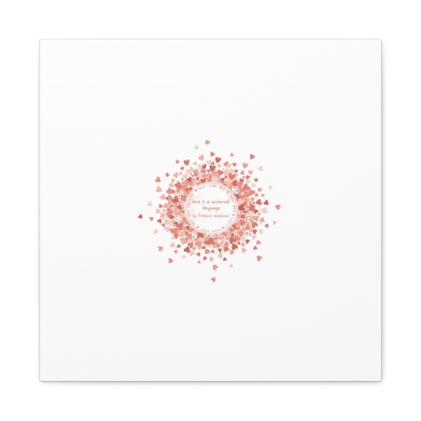 Tiny Heart Confetti Canvas | Matte Stretched Wall Art