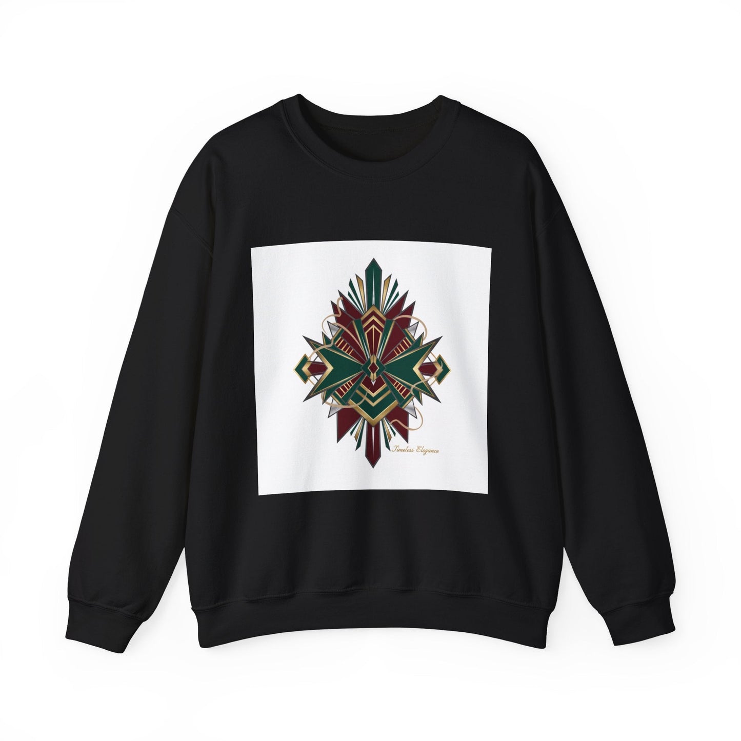 Dark Geometric Crest Crewneck | Gothic Occult Art Sweatshirt