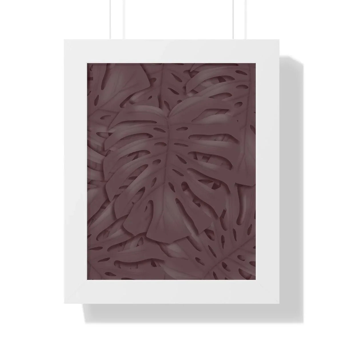 Merlot Monstera Framed Print – Botanical Wall Art