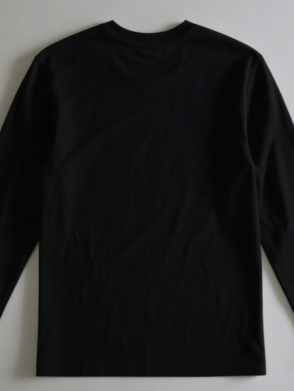 One Piece Long Sleeve T-Shirt | Simple Letter Theme Print, American Street Fashion, Crew Neck, Loose Fit, Slight Stretch Fabric, Color Random, All-Season
