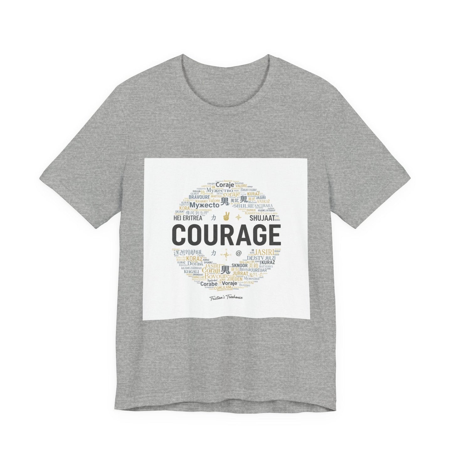 Courage Minimal Wordcloud Tee | Fresh-Start Minimalism, New Page Apparel