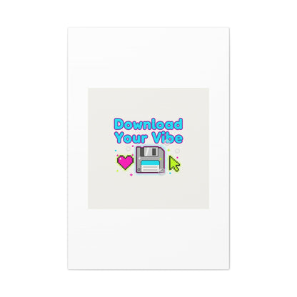 Download Your Vibe Canvas | Y2K Retro Tech, Pixel Floppy Disk Poster