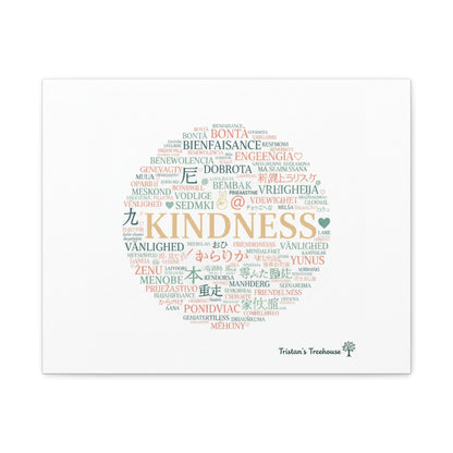 Kindness Word Cloud Canvas | Fresh Start Minimalist Wall Art