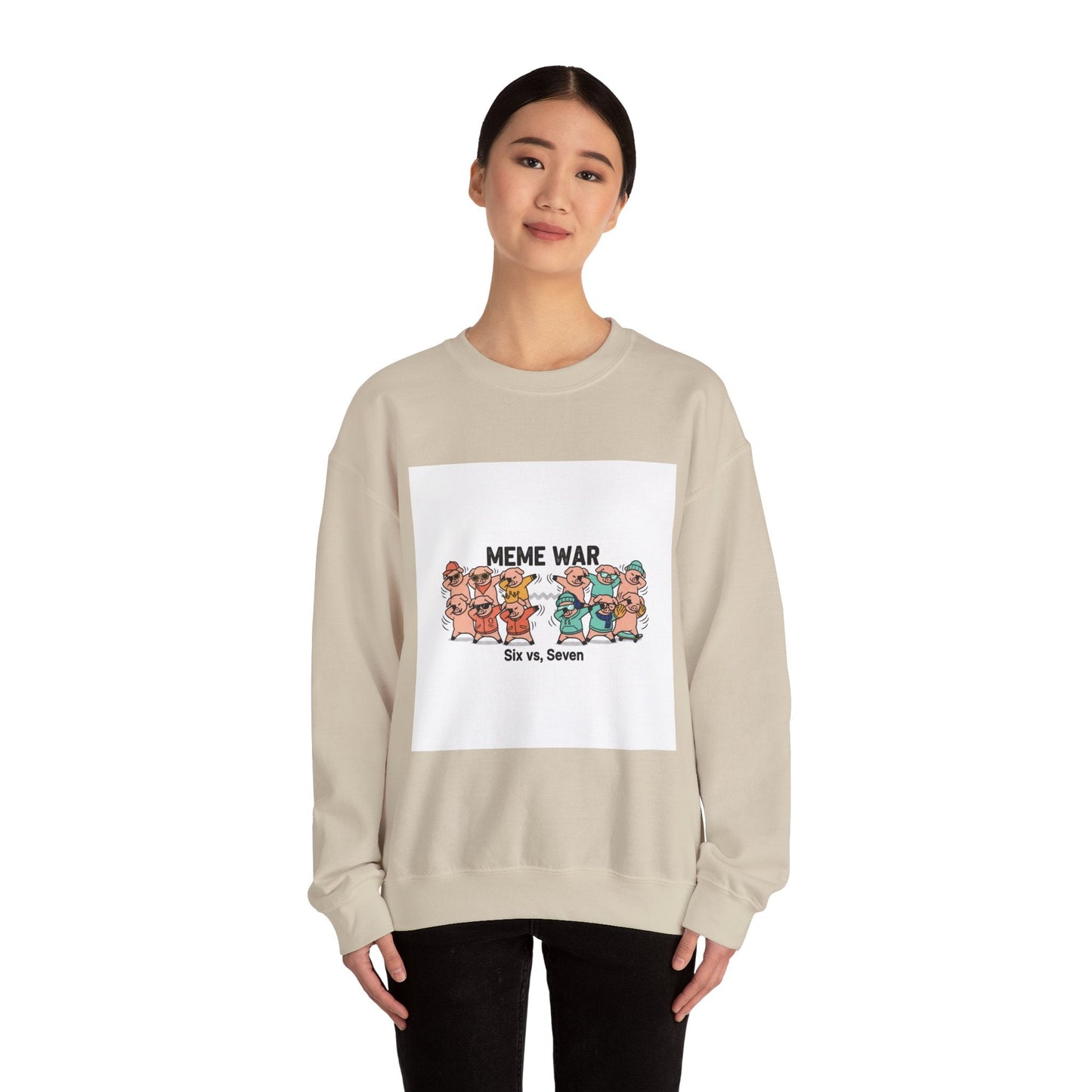 Meme War Graphic Sweatshirt, Disco Florals Retro Paisley