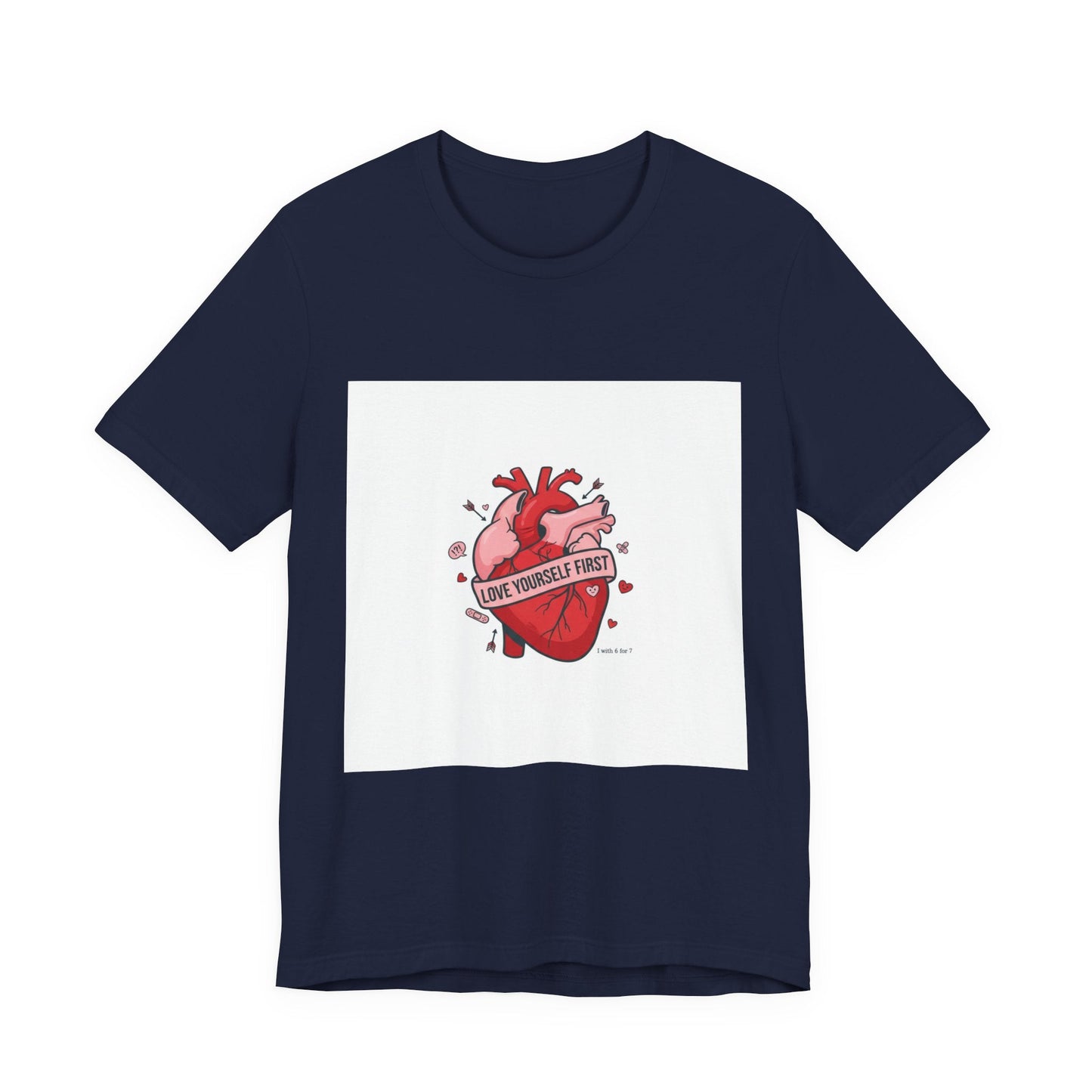 Love Yourself First Tee | anti love graphic, edgy heart shirt
