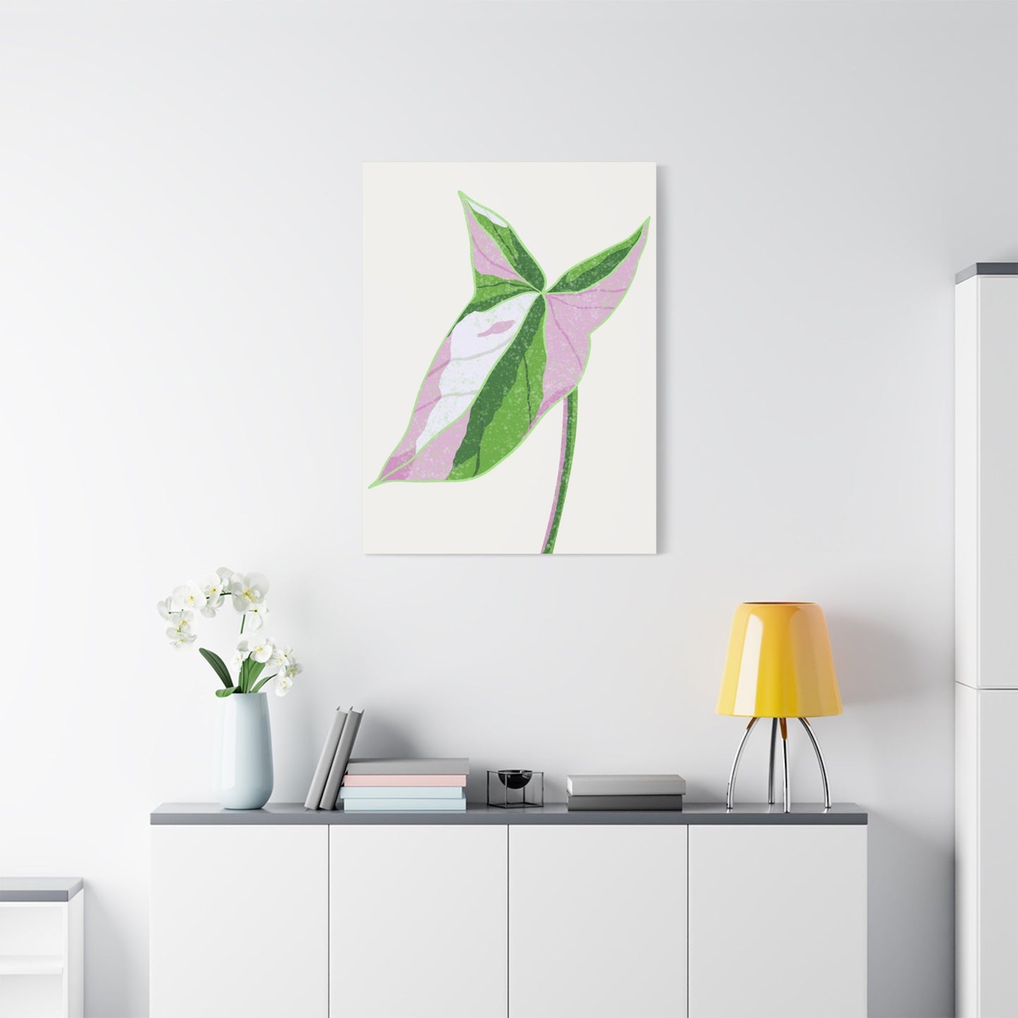 Syngonium Tricolor Canvas Print – Botanical Wall Art