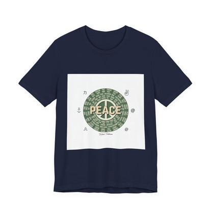 Handwritten Peace Doodle Tee | sketch aesthetic, handwritten message apparel