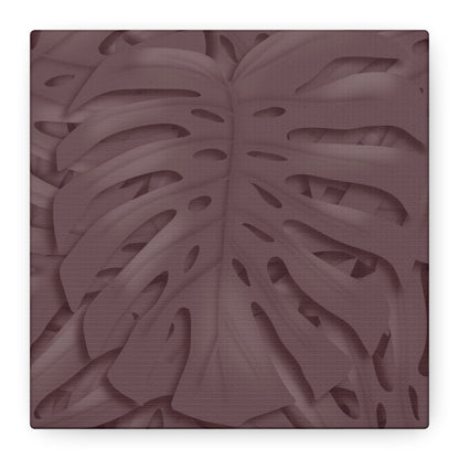 Merlot Monstera Canvas Print – Botanical Wall Art